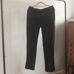 Black sequin pants